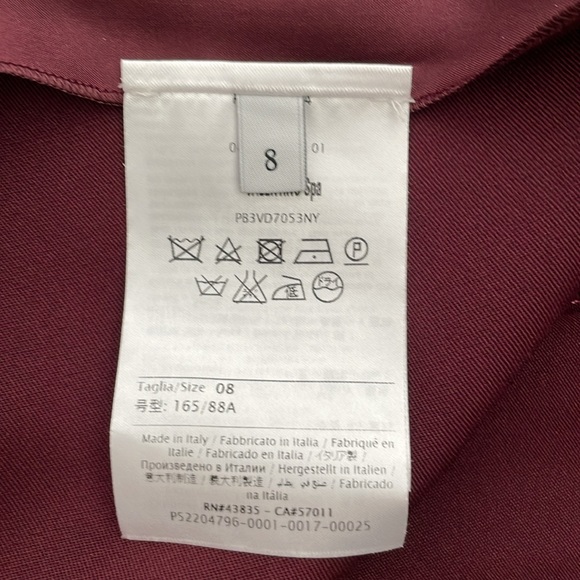 SALE! Valentino Burgundy & Pink Column Silk Maxi Dress - Picture 12 of 13